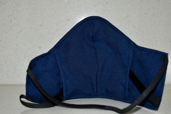 Pent Face Mask , Navy, Washable, Reusable.