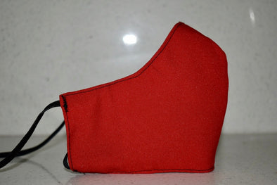 Pent Face Mask, Red, Washable, Reusable.